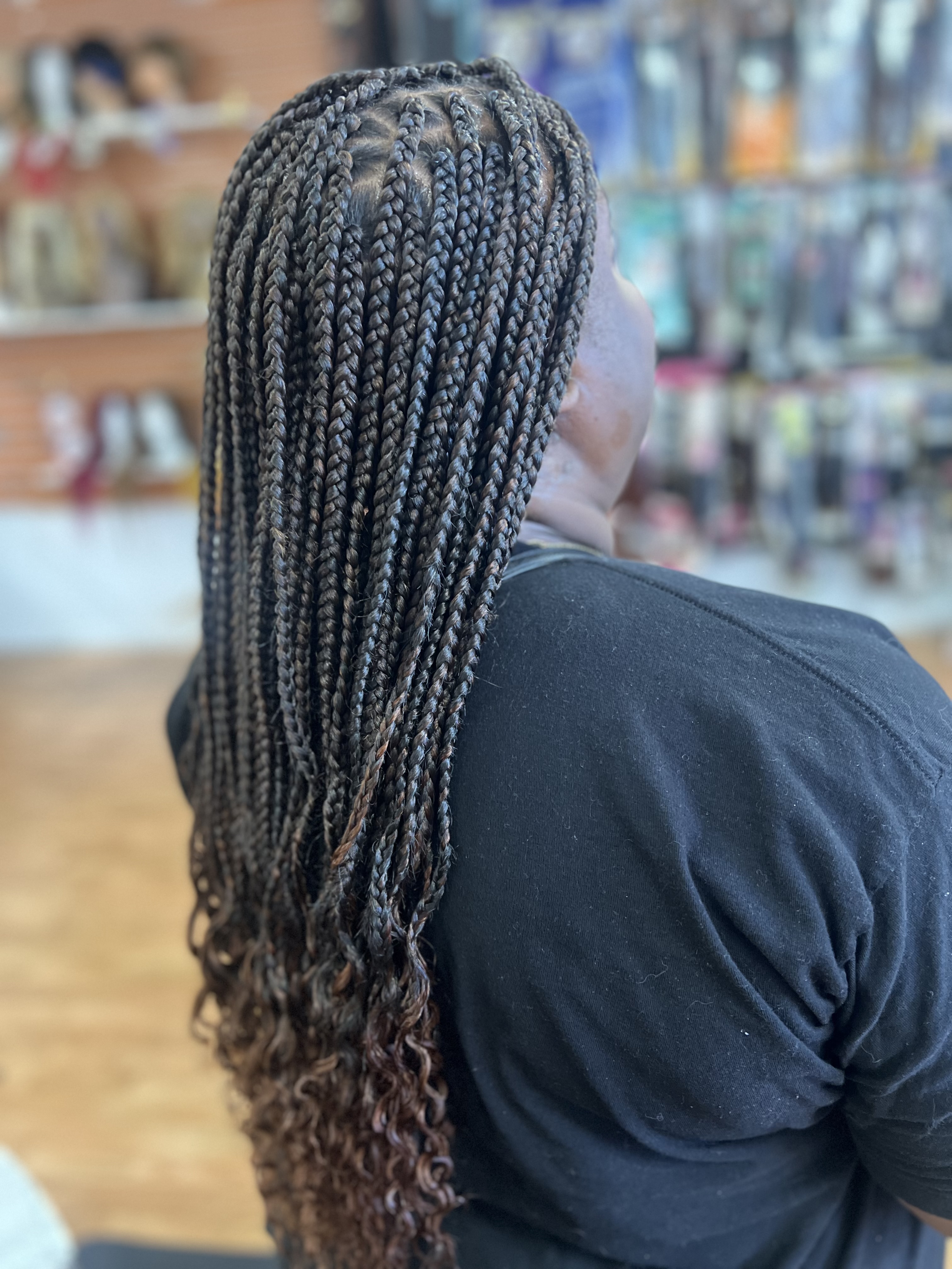 Knotless braids with curly ends - MJADE Beauty Chandler AZ